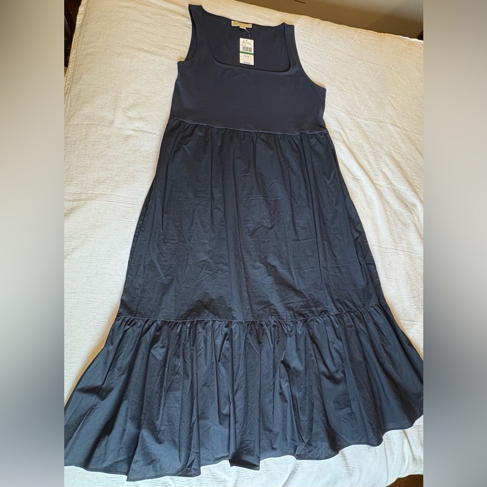 Michael Kors Navy Blue Maxi Dress Size Large NWT - Picture 5 of 8
